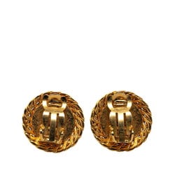 Chanel Mademoiselle Chain Earrings Gold Plated Women's CHANEL