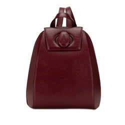 Cartier Must Line Backpack Wine Red Bordeaux Leather Women's CARTIER