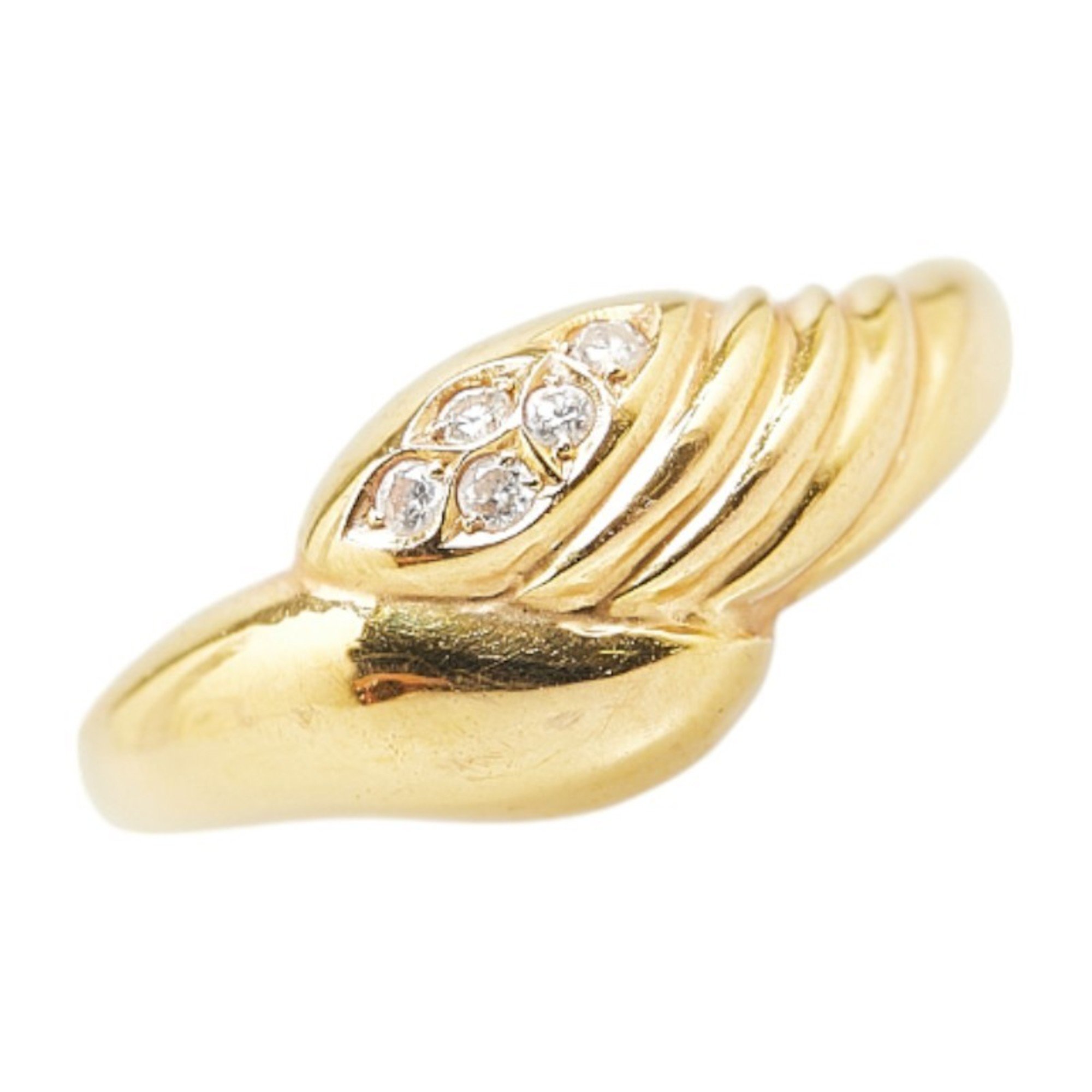 SEIKO K18YG Yellow Gold Diamond Ring for Women, Size 12