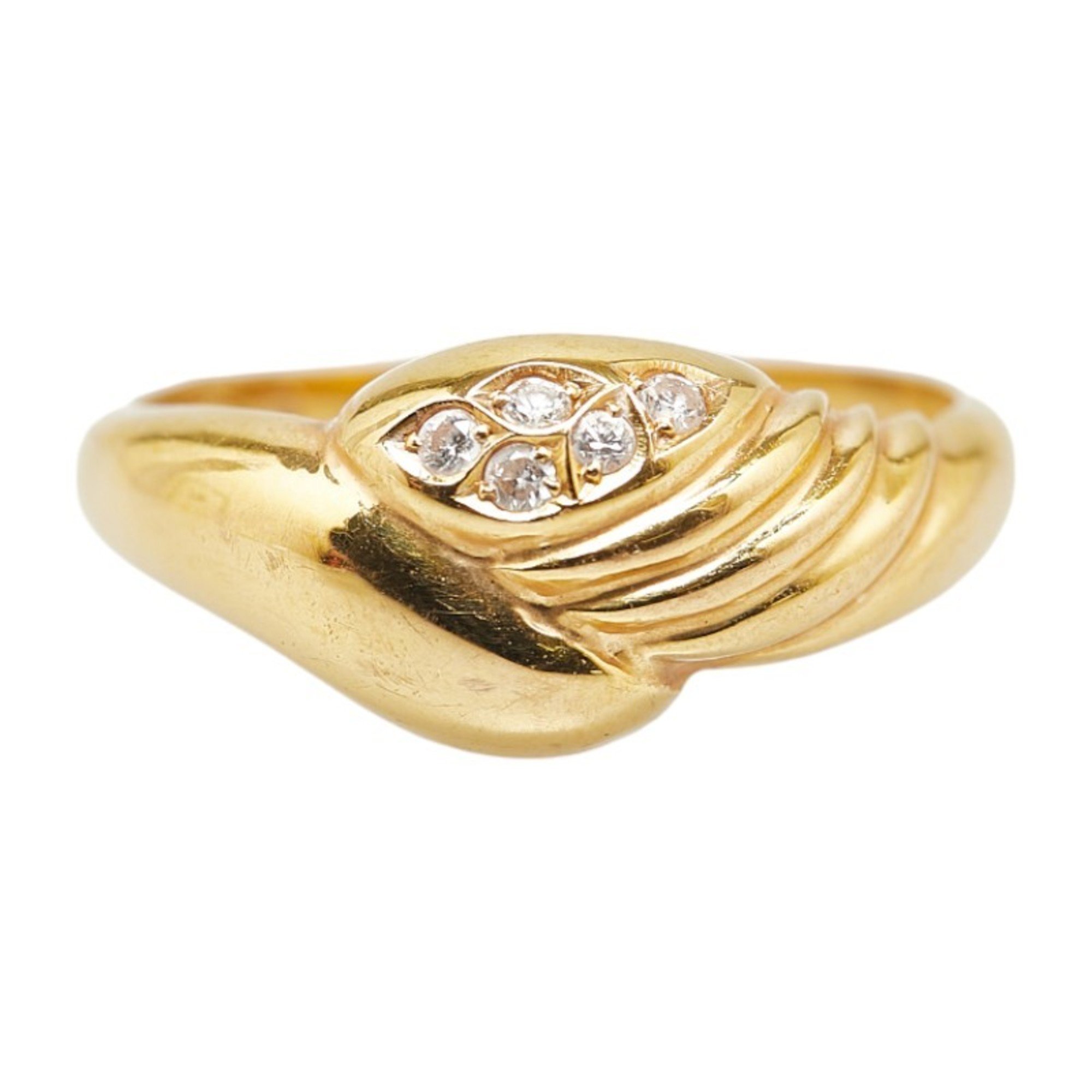 SEIKO K18YG Yellow Gold Diamond Ring for Women, Size 12