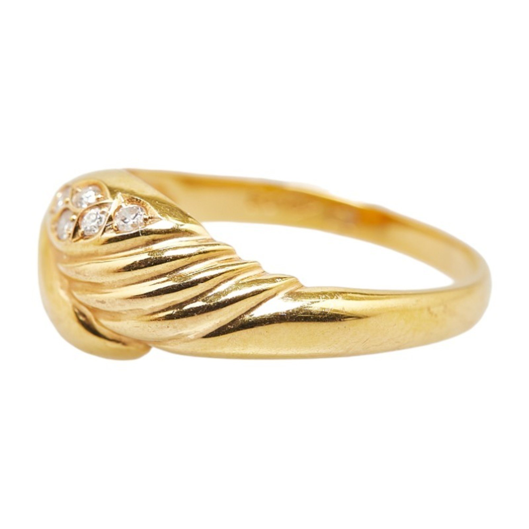 SEIKO K18YG Yellow Gold Diamond Ring for Women, Size 12