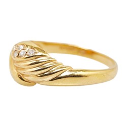 SEIKO K18YG Yellow Gold Diamond Ring for Women, Size 12