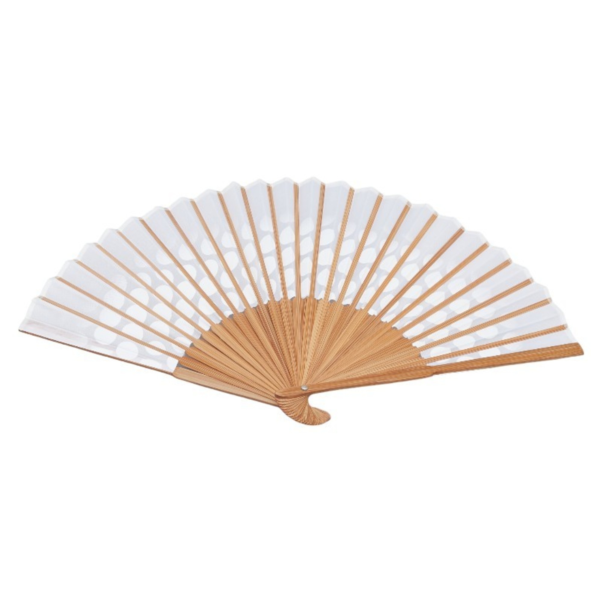 Louis Vuitton Museum Polka Dot Fan Sense White Brown Cotton Wood Women's LOUIS VUITTON