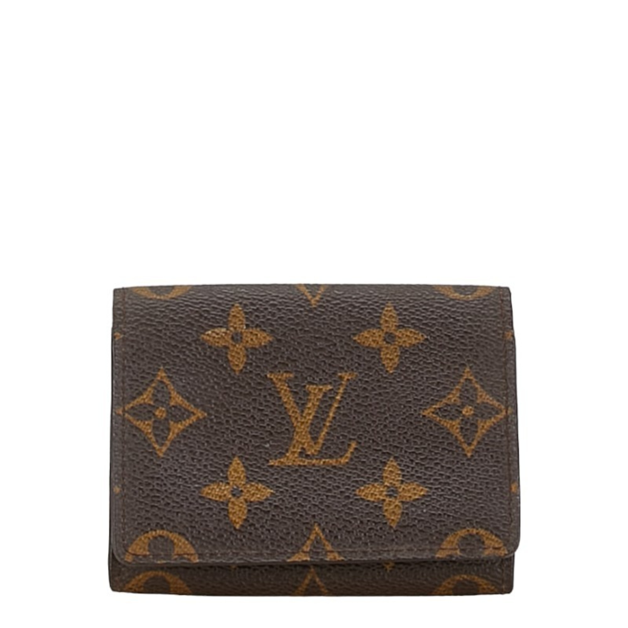 Louis Vuitton Monogram Envelope Carte de Visite Card Case Business Holder M62920 Brown PVC Leather Women's LOUIS VUITTON