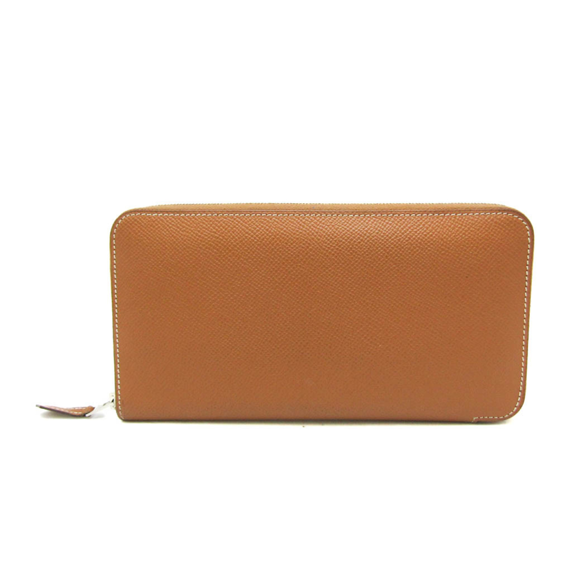 Hermes Azap Long Women,Men Epsom Leather Long Wallet (bi-fold) Gold