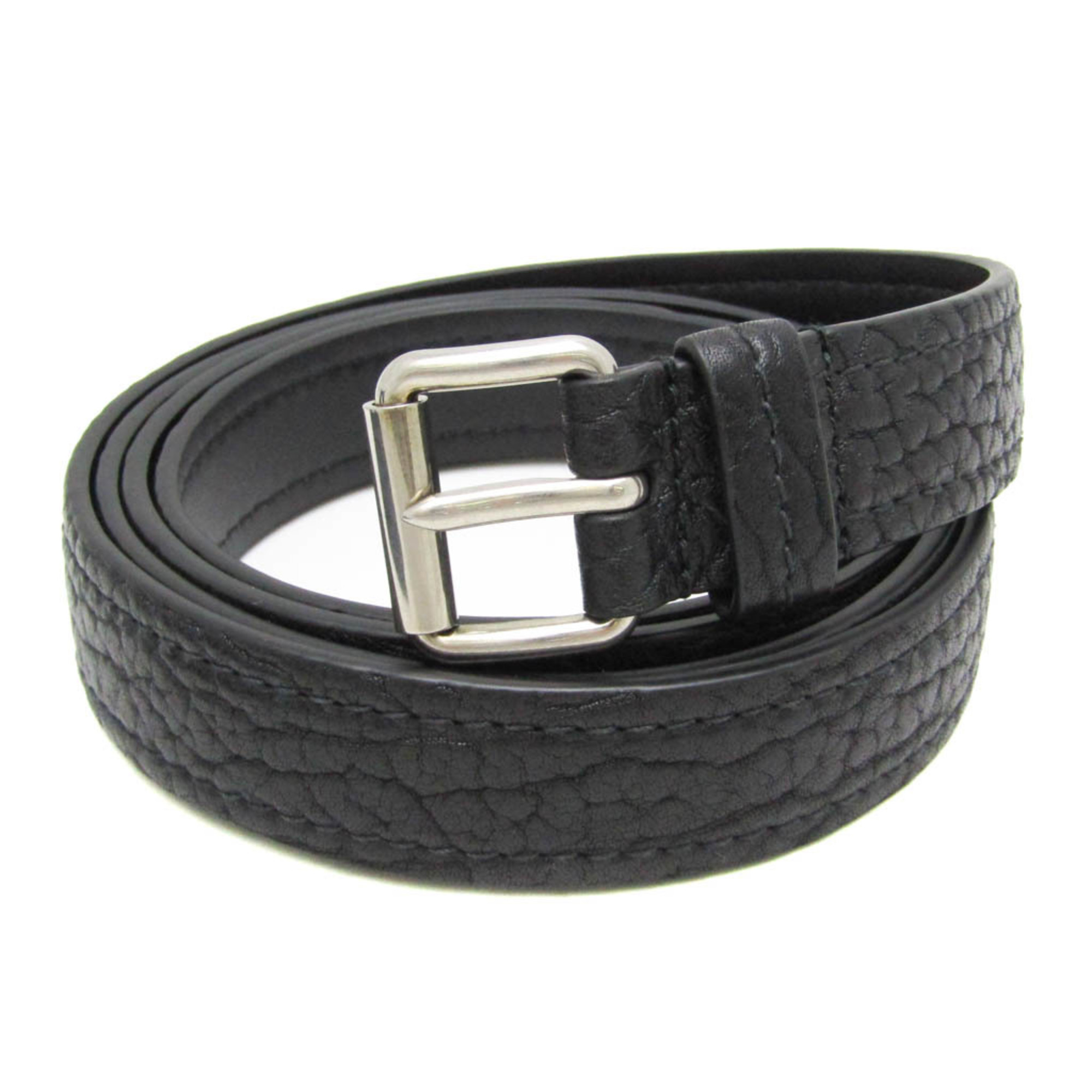 Prada CINTURE 2CS106 Men's Leather Standard Belt Black 105