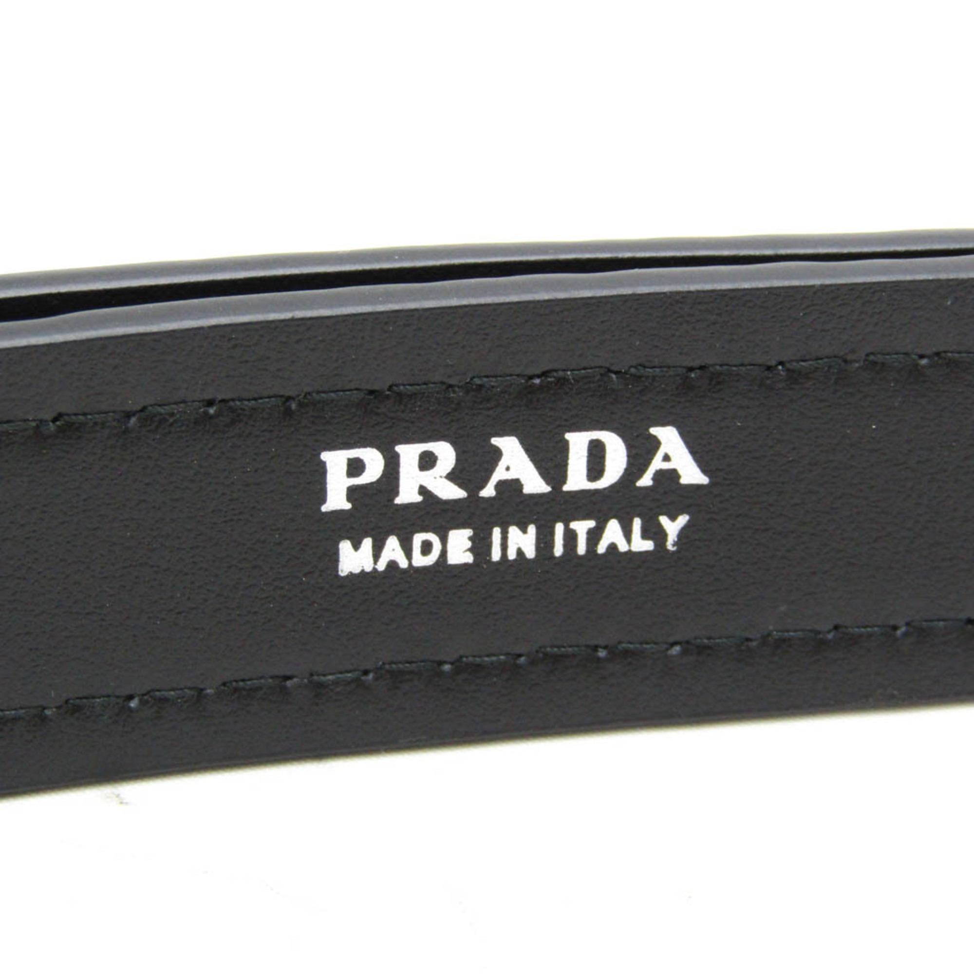 Prada CINTURE 2CS106 Men's Leather Standard Belt Black 105