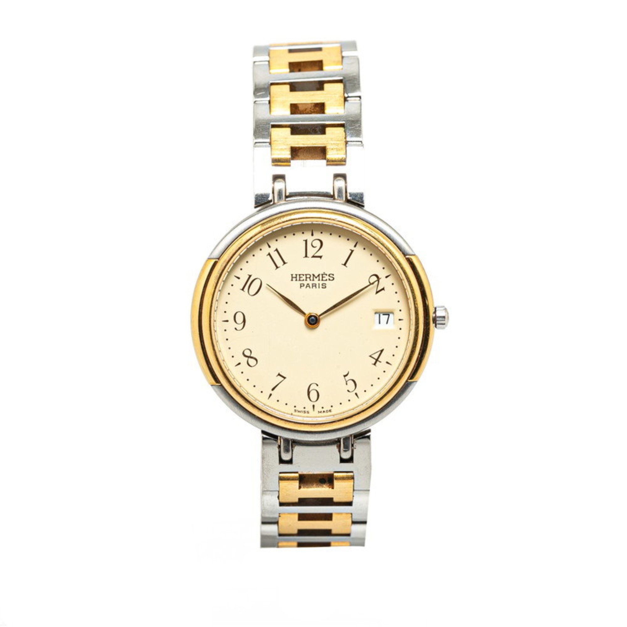 Hermes Windsor Watch Quartz Ivory Dial Stainless Steel Women's HERMES