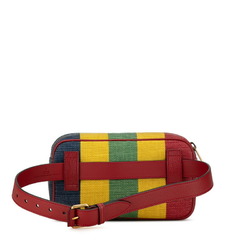 Gucci Baiadera Waist Bag Second Size: 80/32 625895 Red Yellow Multicolor Canvas Leather Women's GUCCI