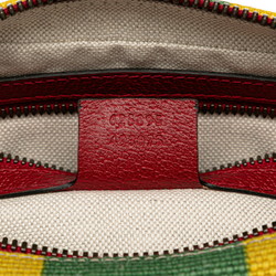 Gucci Baiadera Waist Bag Second Size: 80/32 625895 Red Yellow Multicolor Canvas Leather Women's GUCCI