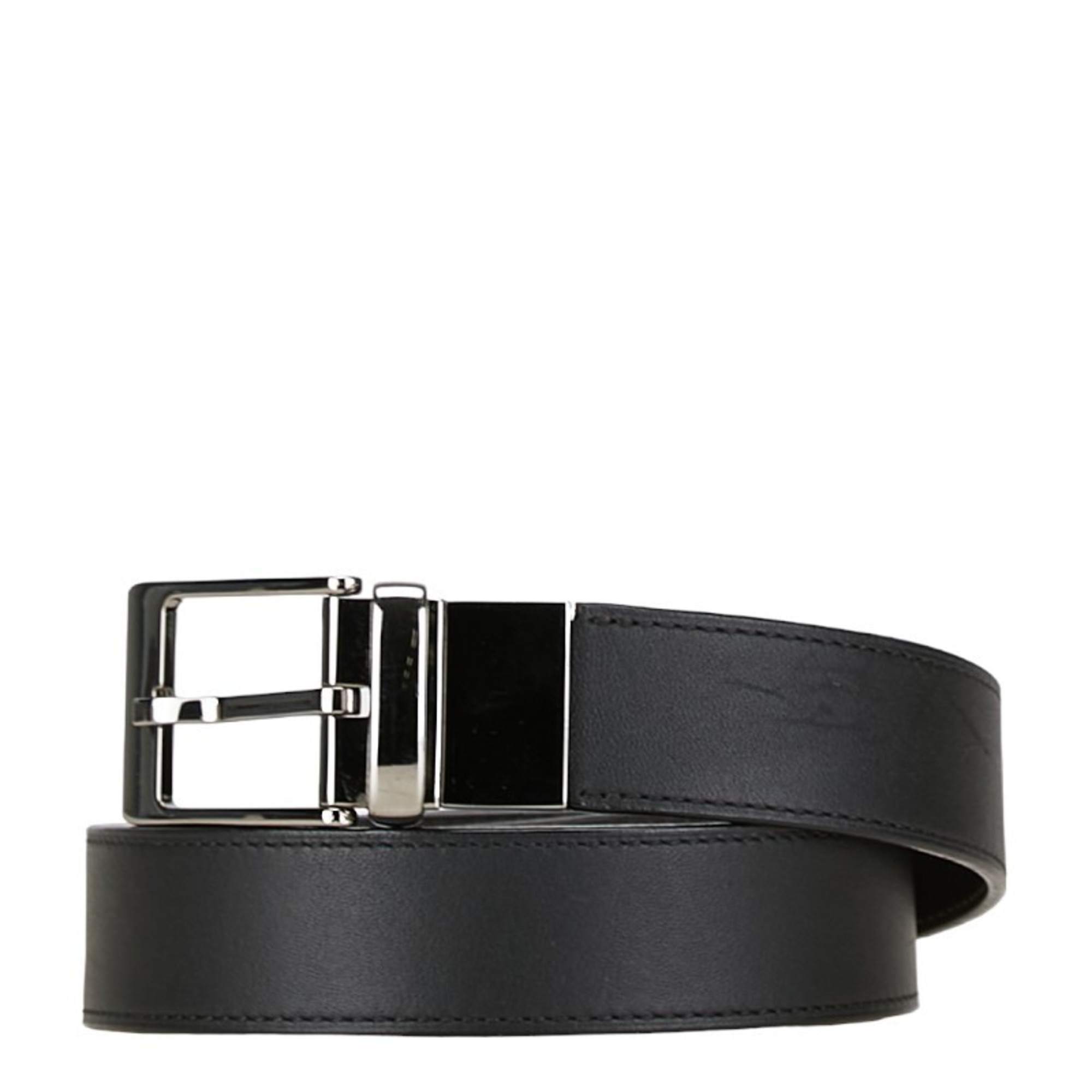 Louis Vuitton Seattle Santur Reversible Belt 85/34 M6906 Black Brown Leather Women's LOUIS VUITTON