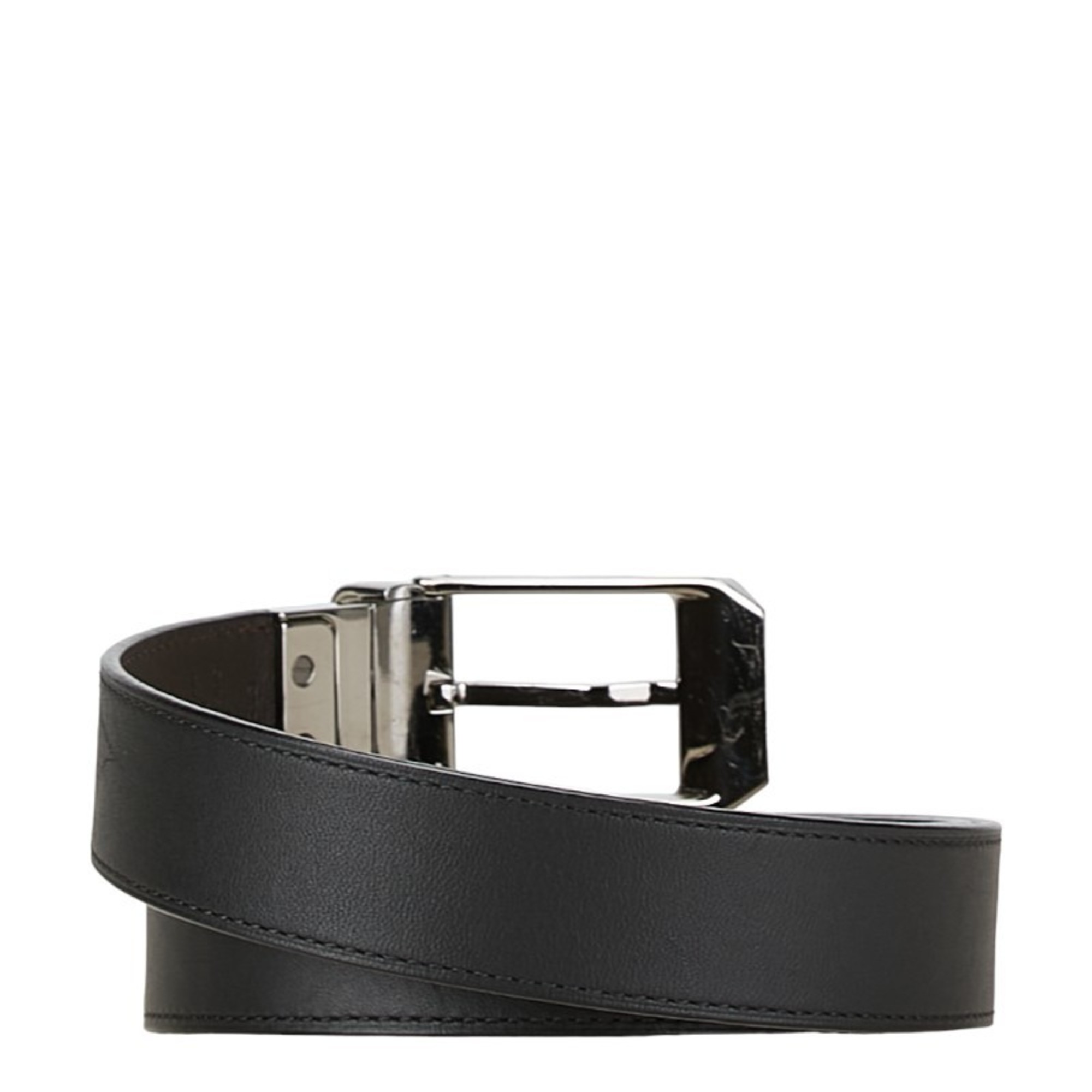 Louis Vuitton Seattle Santur Reversible Belt 85/34 M6906 Black Brown Leather Women's LOUIS VUITTON