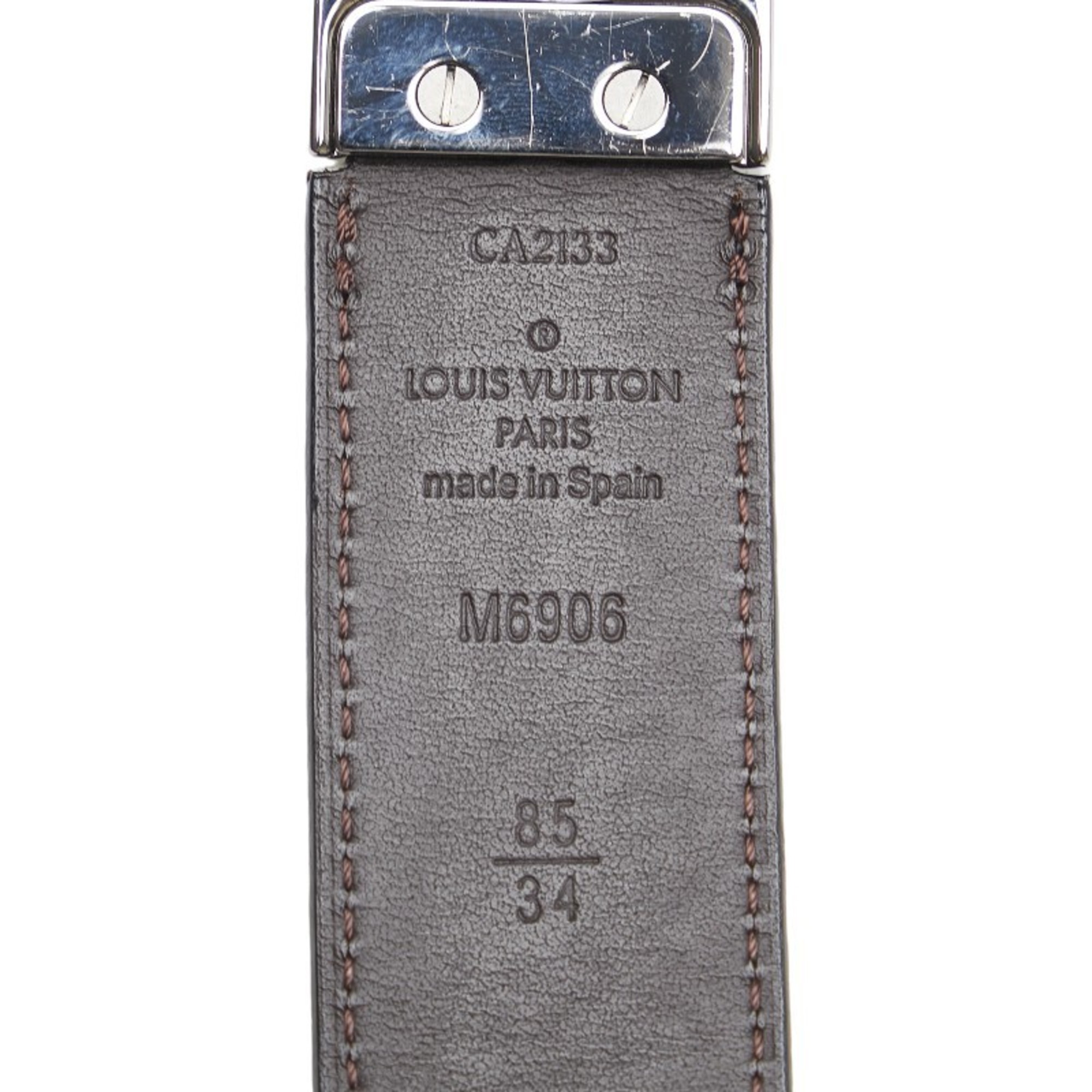 Louis Vuitton Seattle Santur Reversible Belt 85/34 M6906 Black Brown Leather Women's LOUIS VUITTON