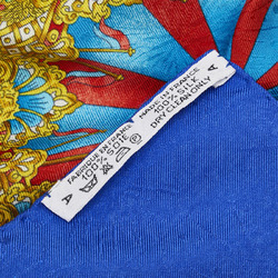 Hermes Carre 90 LUNA PARK Amusement Park Merry-go-round Carousel Scarf Muffler Blue White Multicolor Silk Women's HERMES