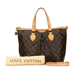 Louis Vuitton Monogram Palermo PM Shoulder Bag Handbag M40145 Brown PVC Leather Women's LOUIS VUITTON