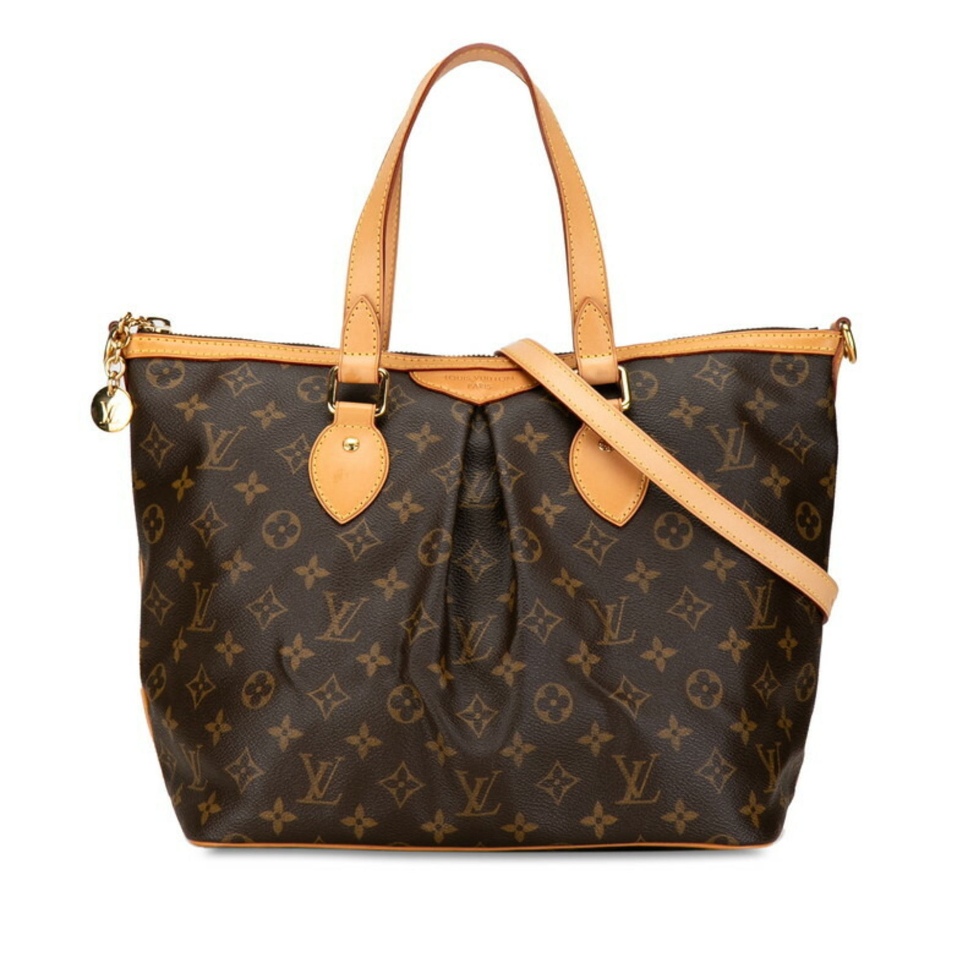 Louis Vuitton Monogram Palermo PM Shoulder Bag Handbag M40145 Brown PVC Leather Women's LOUIS VUITTON