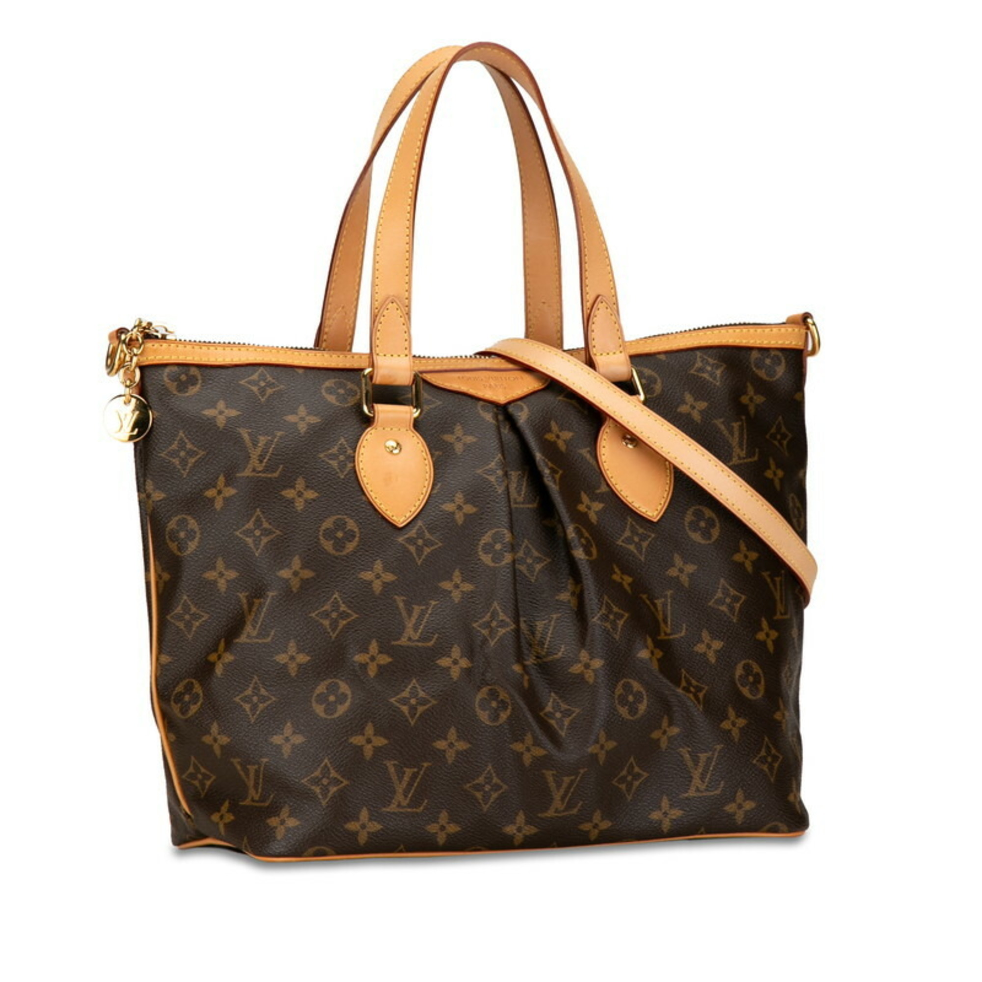 Louis Vuitton Monogram Palermo PM Shoulder Bag Handbag M40145 Brown PVC Leather Women's LOUIS VUITTON