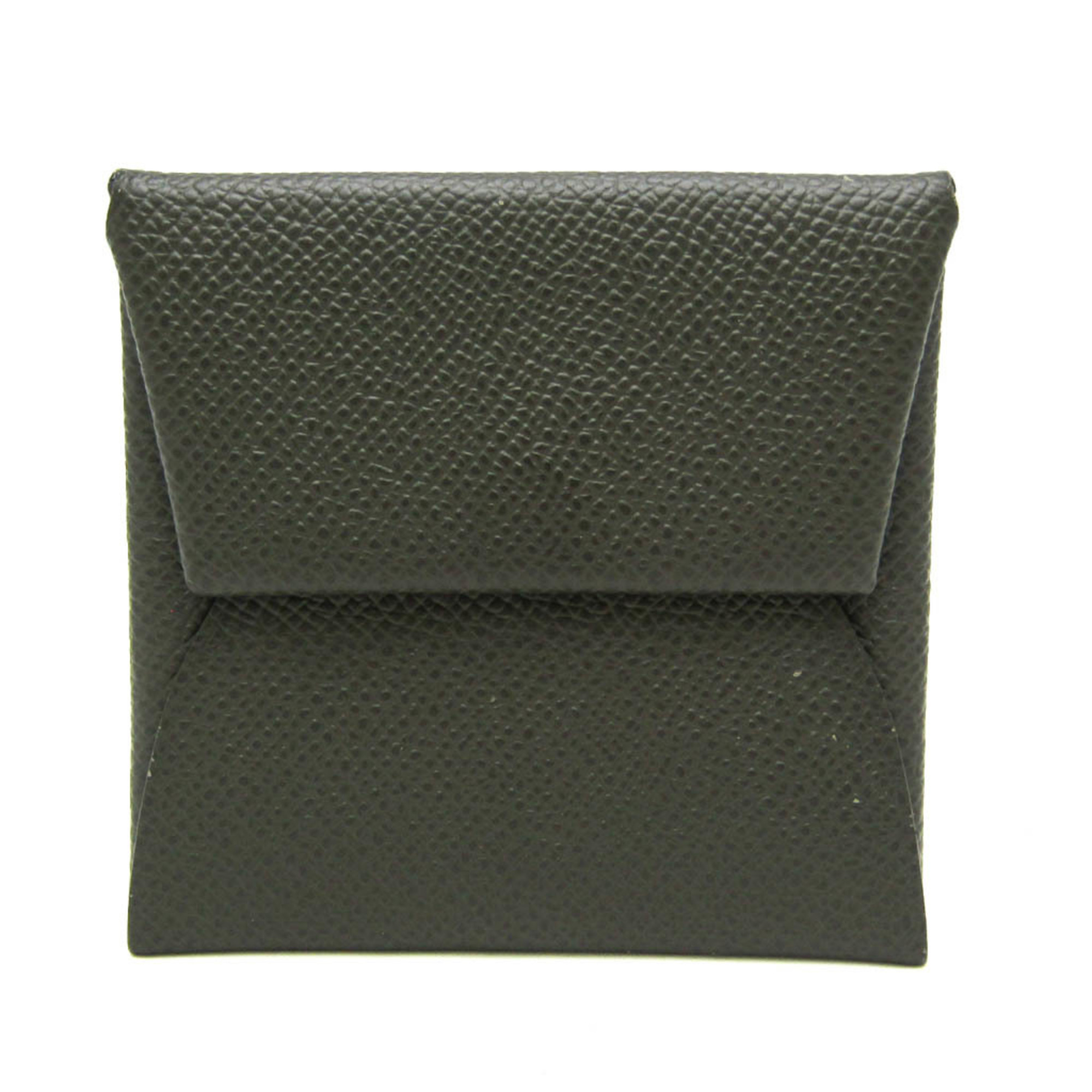 Hermes Bastia Women,Men Epsom Leather Coin Purse/coin Case Khaki