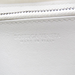 Bottega Veneta Intrecciato Cassette Zip Around Wallet 649607 Women,Men Leather Long Wallet (bi-fold) White