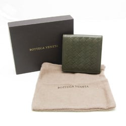 Bottega Veneta Intrecciato 513732 Women's Leather Coin Purse/coin Case Khaki