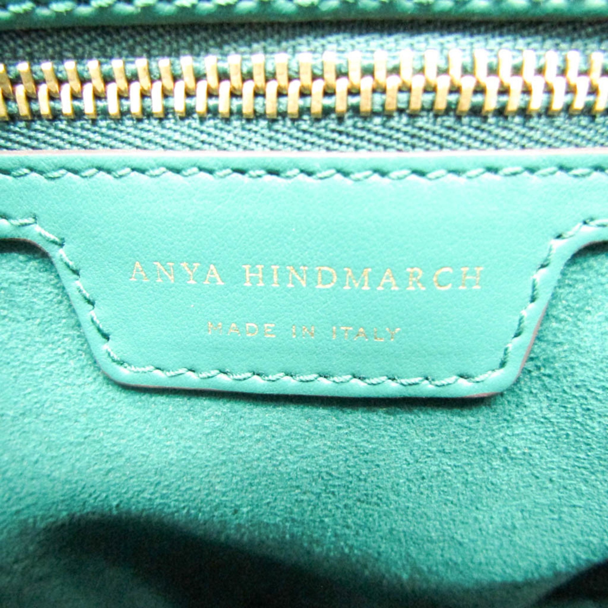 Anya Hindmarch Mini Orsett Women's Leather Handbag,Shoulder Bag Navy