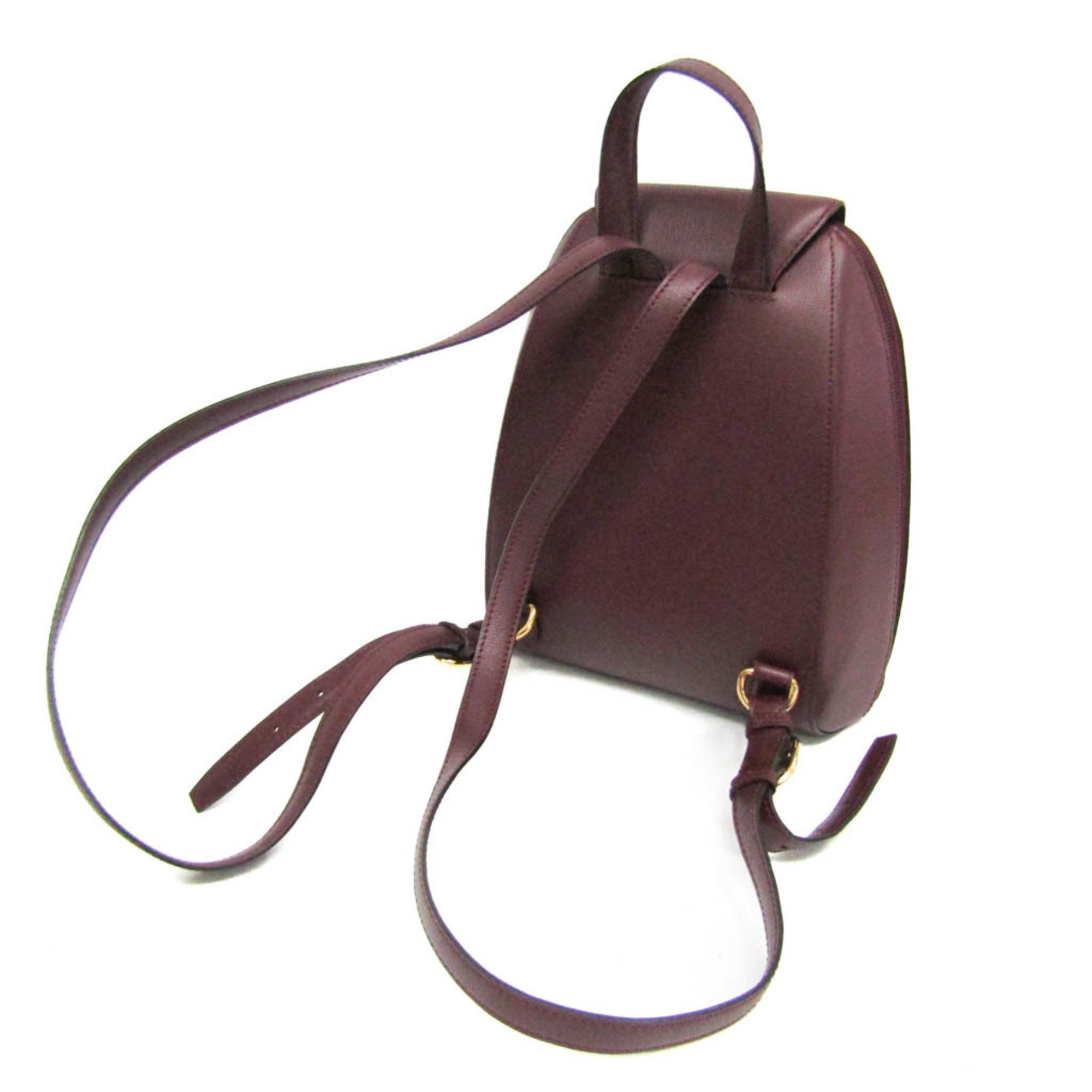 Cartier Must Women's Leather Backpack Bordeaux