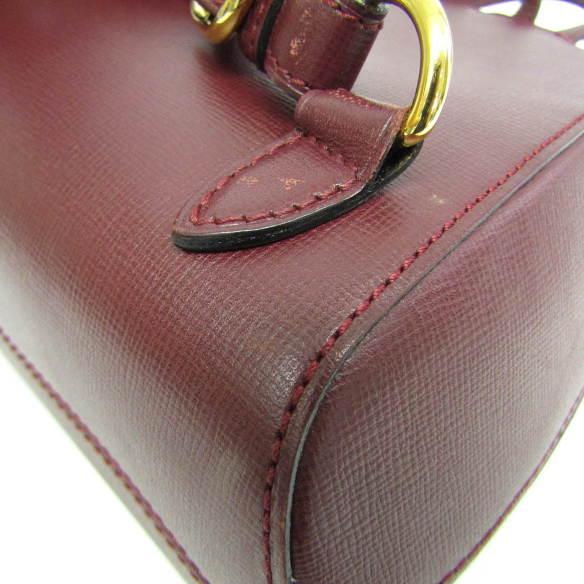 Cartier Must Women's Leather Backpack Bordeaux