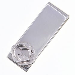 Gucci Money Clip Interlocking G 499062 SV Sterling Silver 925 Bill Holder Wallet Men's GUCCI