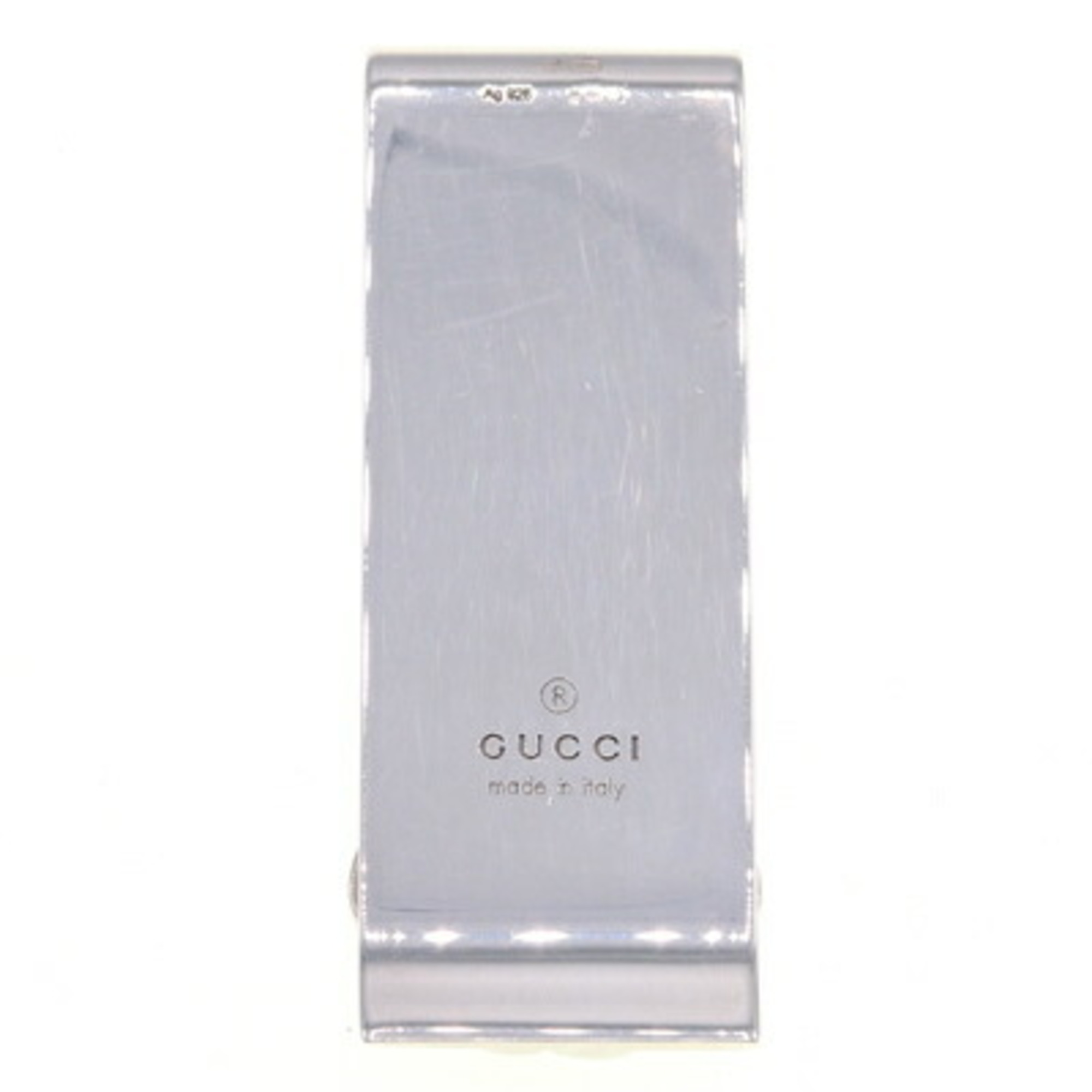 Gucci Money Clip Interlocking G 499062 SV Sterling Silver 925 Bill Holder Wallet Men's GUCCI