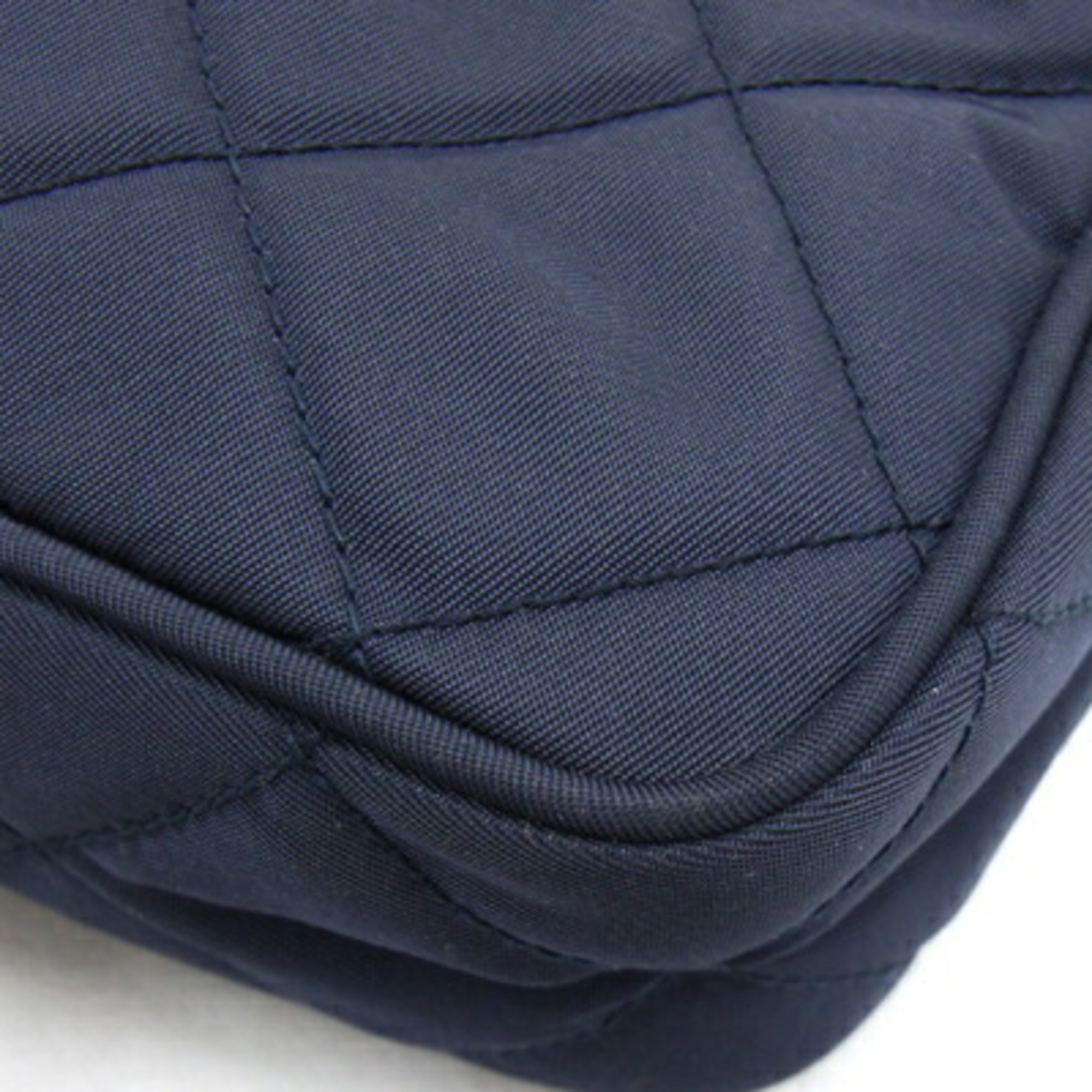 Prada Shoulder Bag BT1025 Navy Nylon Leather Quilted Pochette Women's PRADA