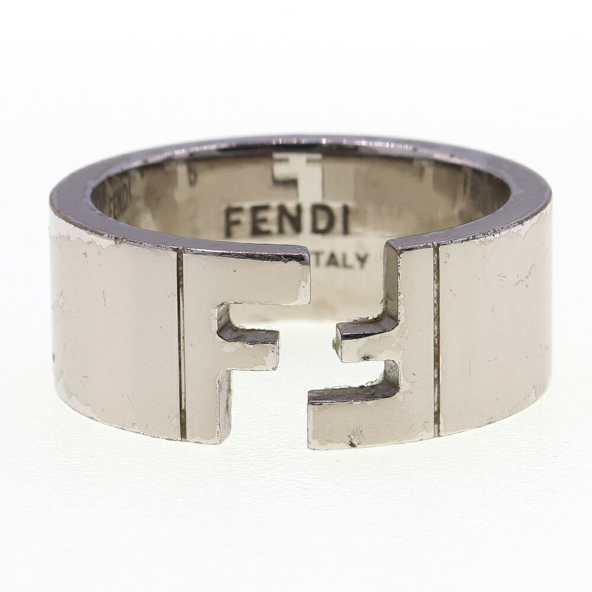 Fendi Ring 7AJ193 Silver Metal FF Men's FENDI