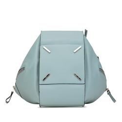 LOEWE Anagram Hammock Medium Shoulder Bag Handbag Light Blue Leather Women's