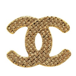 Chanel Coco Mark Brooch Gold Plated Women's CHANEL