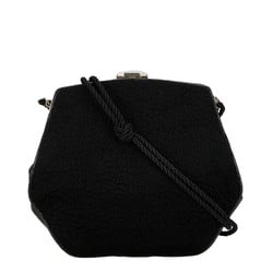 FENDI Shoulder Bag Black Sheepskin Women's