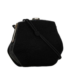 FENDI Shoulder Bag Black Sheepskin Women's