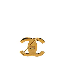 Chanel Coco Mark Turnlock Large Brooch Gold Plated Women's CHANEL