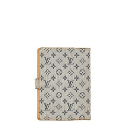 Louis Vuitton Monogram Agenda PM Cover 6 Holes R20910 Blue Canvas Leather Women's LOUIS VUITTON