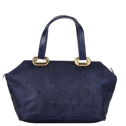 MCM Glam Handbag Blue Nylon Leather Women's