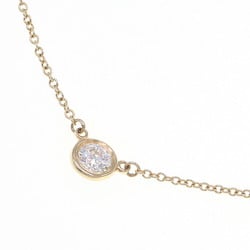 Tiffany Necklace Elsa Peretti Diamonds by the Yard Single Diamond Pendant 0.25CT Au750 YG Women's TIFFANY&Co.