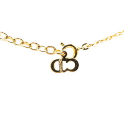 Christian Dior Dior Oval Necklace Gold Plated Women's