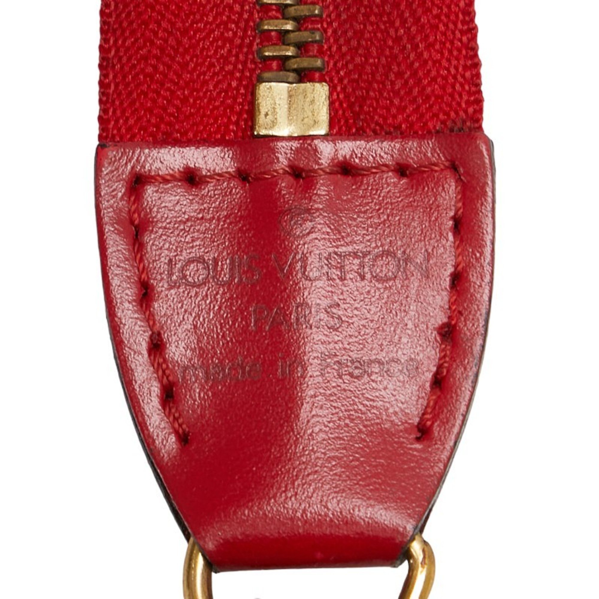 Louis Vuitton Epi Pochette Accessory Pouch Handbag M52947 Castilian Red Leather Women's LOUIS VUITTON