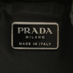 Prada Triangle Plate Backpack Black Nylon Women's PRADA