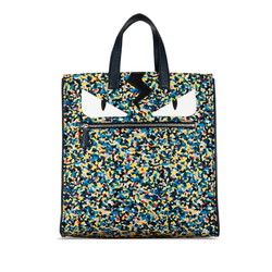 Fendi Bag Bugs Monster Camouflage Handbag Tote 7VA367 Navy Multicolor Nylon Leather Women's FENDI