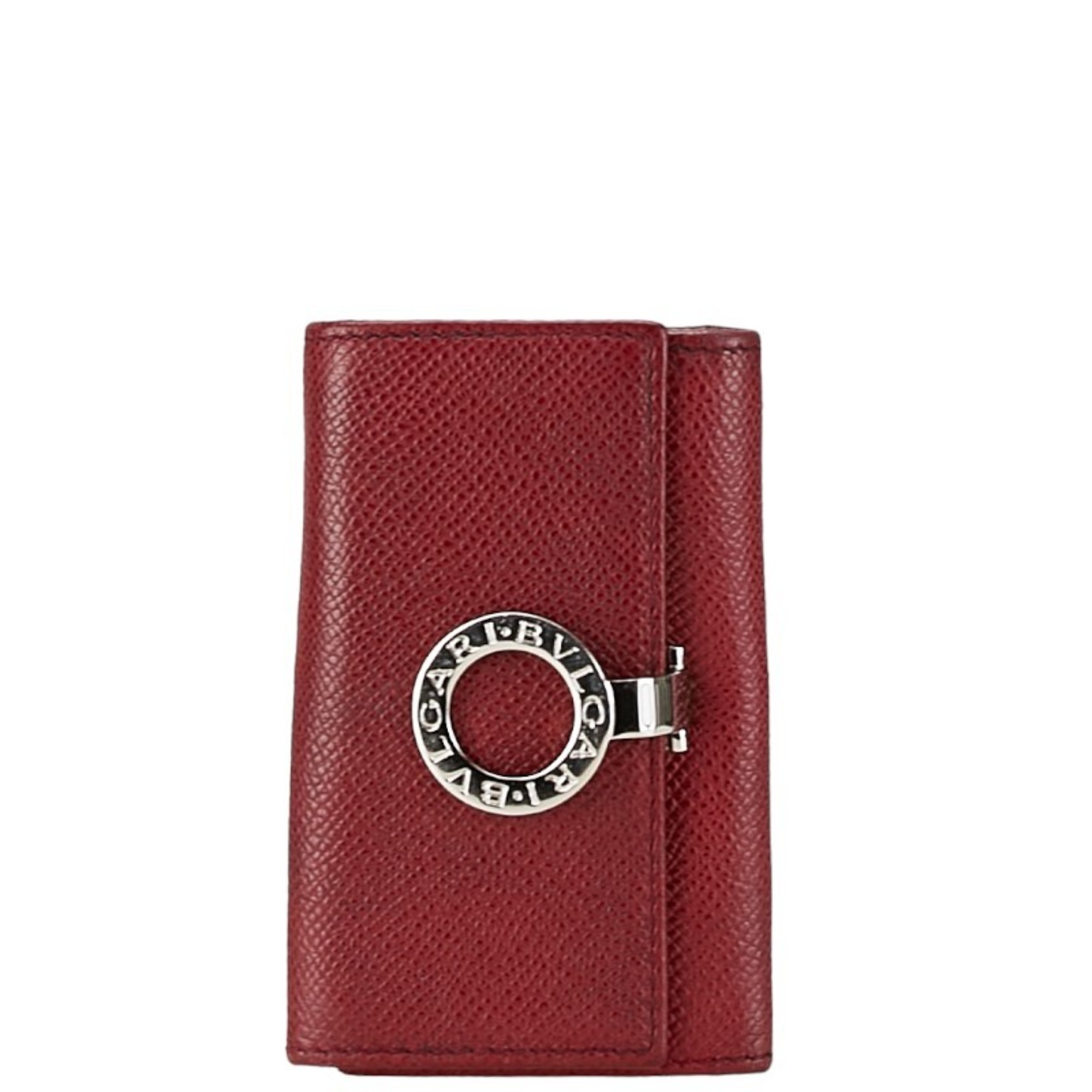 BVLGARI 6-ring key case B.zero red leather for women