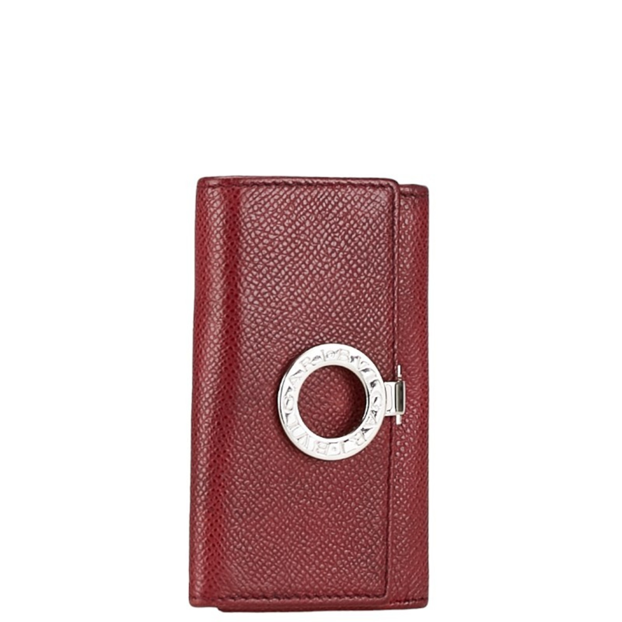 BVLGARI 6-ring key case B.zero red leather for women