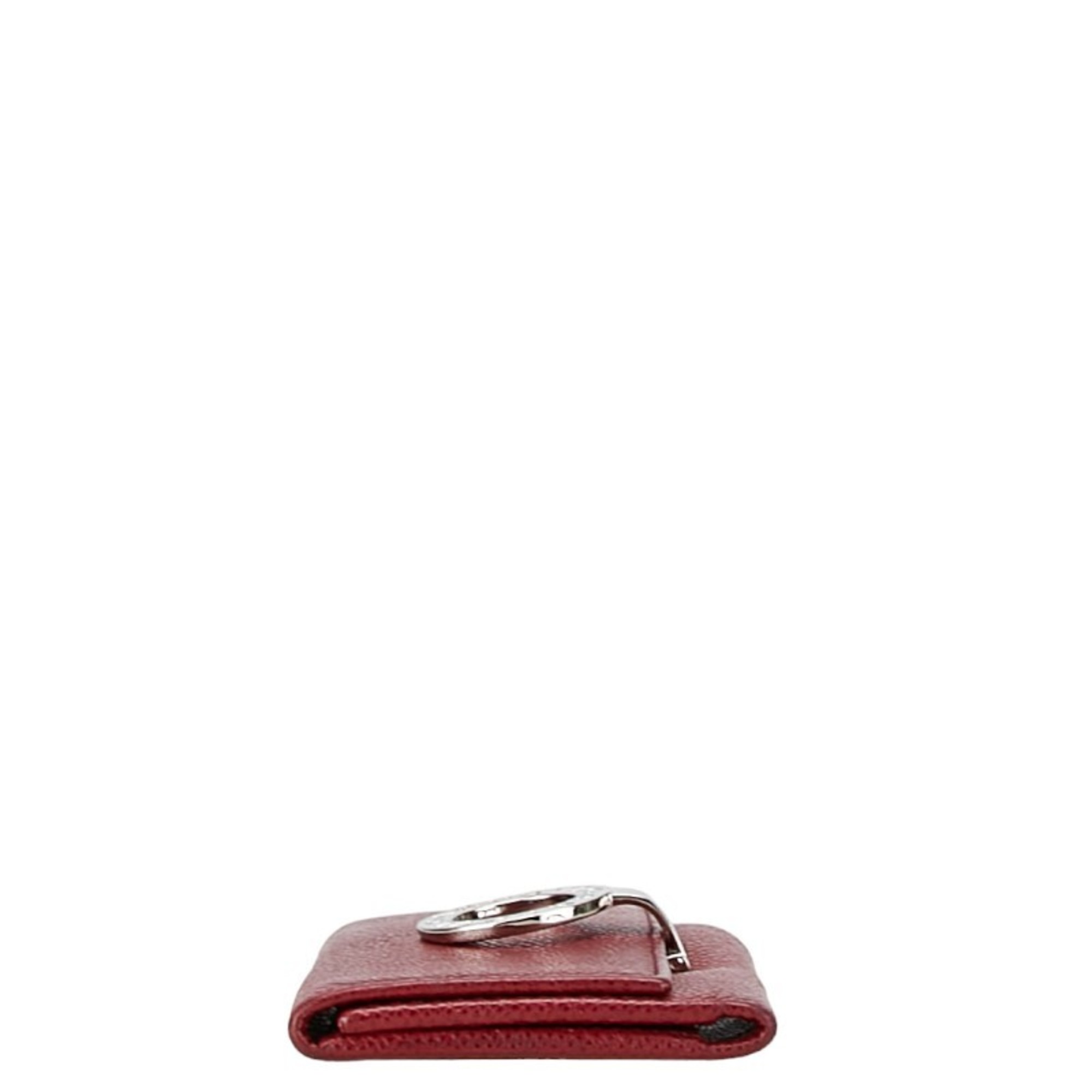 BVLGARI 6-ring key case B.zero red leather for women