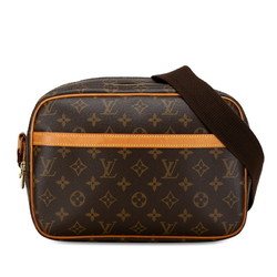 Louis Vuitton Monogram Reporter PM Shoulder Bag M45254 Brown PVC Leather Women's LOUIS VUITTON