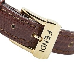 Fendi Chameleon Watch with 5 Changeable Straps, 640L, Quartz, White Dial, Plated Leather, Women's, FENDI