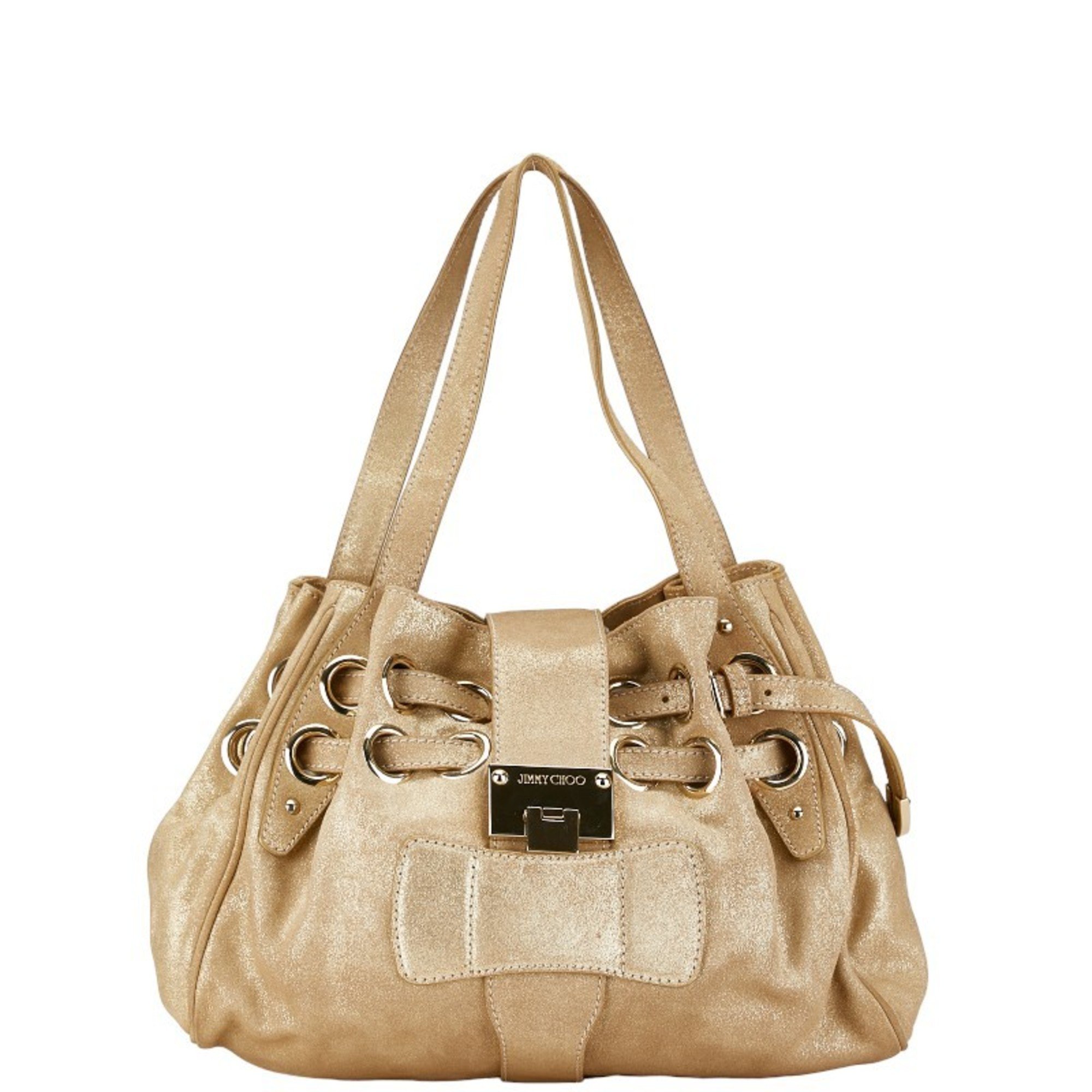 Jimmy Choo Handbag Tote Bag Gold Leather Women's JIMMY CHOO