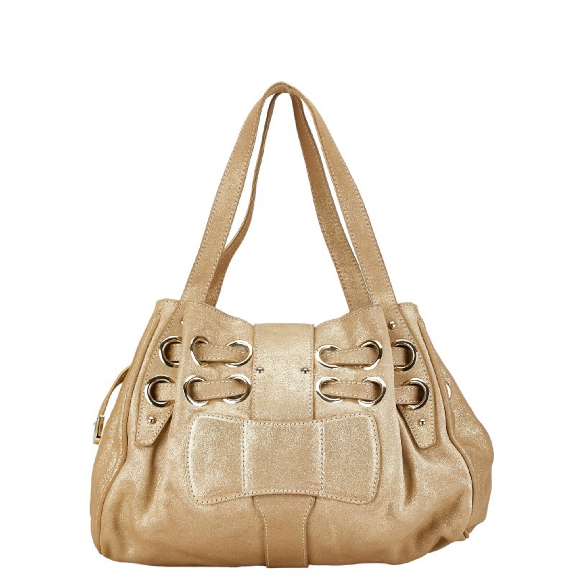 Jimmy Choo Handbag Tote Bag Gold Leather Women's JIMMY CHOO